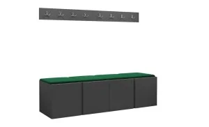 Cuier Hol Luca 14, Grafit/Verde - Manila 35