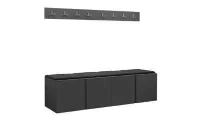 Cuier Hol Luca 14, Grafit/Negru - Manila 18