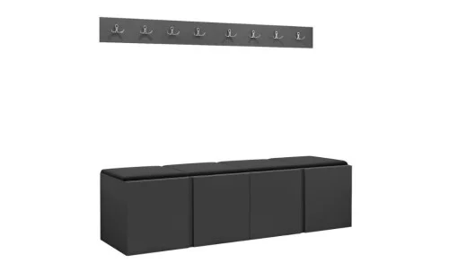 Cuier Hol Luca 14, Grafit/Negru - Manila 18