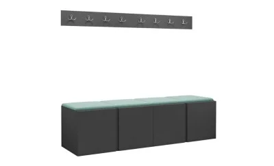 Cuier Hol Luca 14, Grafit/Verde menta - Manila 11