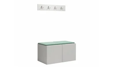 Cuier Hol Luca 15, Alb/Verde menta - Manila 11