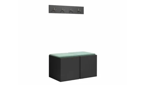Cuier Hol Luca 15, Grafit/Verde menta - Manila 11