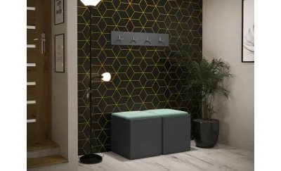 Cuier Hol Luca 15, Grafit/Verde menta - Manila 11