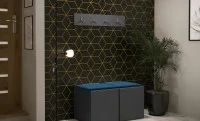 Cuier Hol Luca 15, Grafit/Albastru - Manila 26