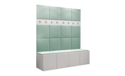 Cuier Hol Luca 13, Alb/Verde menta - Manila 11