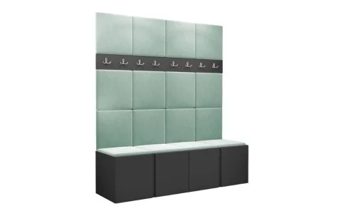 Cuier Hol Luca 13, Grafit/Verde menta - Manila 11