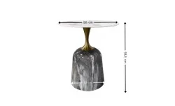 Masuta Cafea KJCT030 Gray Marble