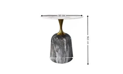 Masuta Cafea KJCT030 Gray Marble