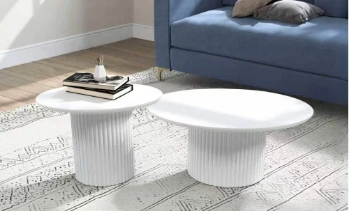 Set Măsuțe Cafea CT3858 Albe