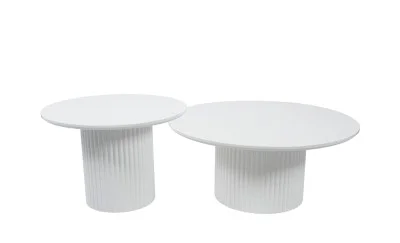 Set Măsuțe Cafea CT3858 Albe