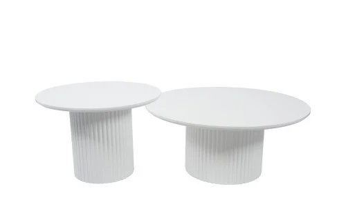 Set Măsuțe Cafea CT3858 Albe