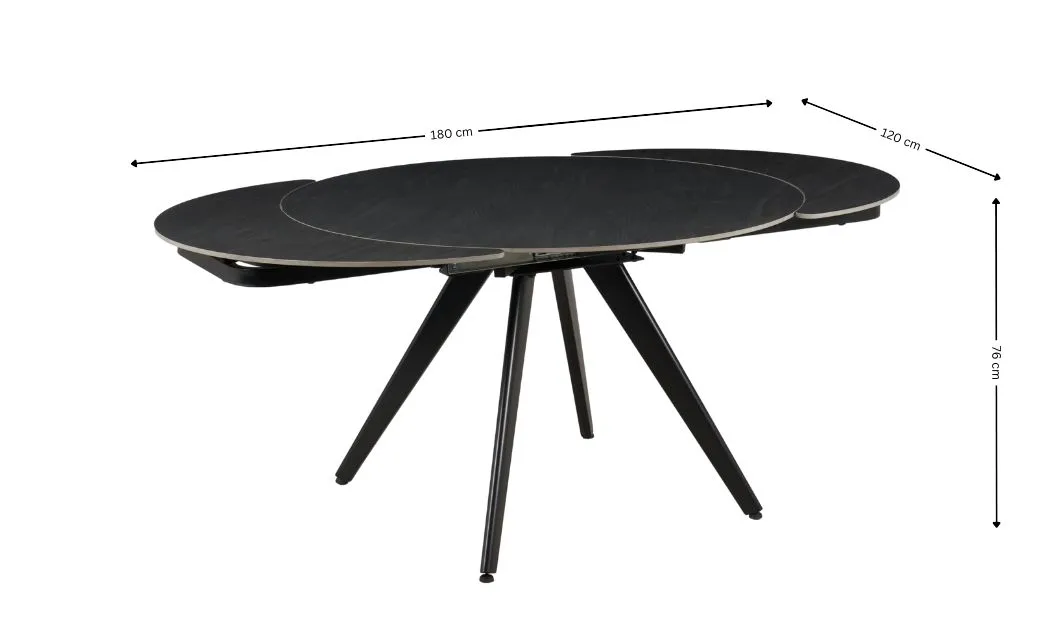 Masa Living Extensibila Blat Ceramic Gri DTM0403CR  1
