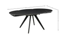 Masa Living Extensibila Blat Ceramic Gri DTM0403CR  1