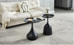 Set 2 Măsuțe Cafea KJCT001 Negre