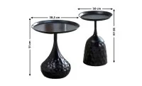 Set 2 Măsuțe Cafea KJCT001 Negre 1