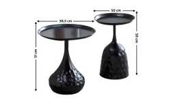Set 2 Măsuțe Cafea KJCT001 Negre