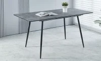Set Masă Living Extensibilă KJT546 Gri cu 6 Scaune KJC37 Gri