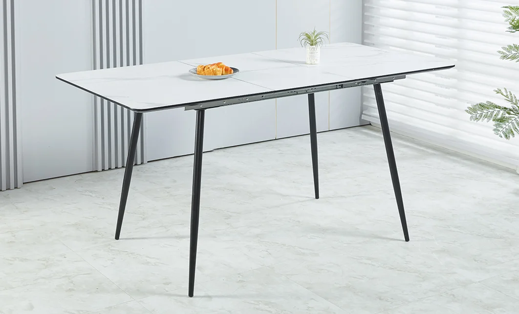 Set Masă Living Extensibilă KJT546 Bej cu 4 Scaune KJC37 Verde 1