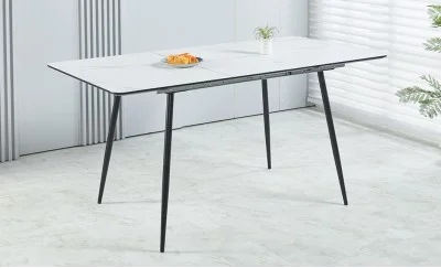 Set Masă Living Extensibilă KJT546 Bej cu 4 Scaune KJC37 Verde