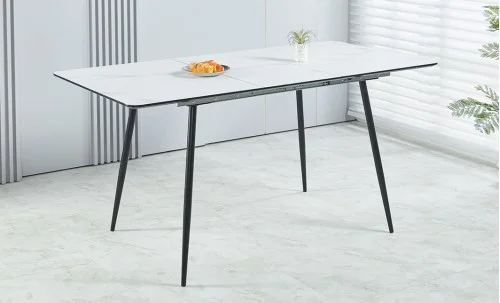 Set Masă Living Extensibilă KJT546 Bej cu 4 Scaune KJC37 Verde