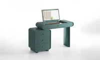 Măsuță Toaletă T669-3 Verde Extensibilă cu 3 culori LED și Oglindă