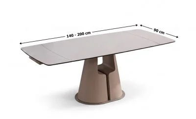 Masă Living Extensibilă Blat Ceramic Bej CT134