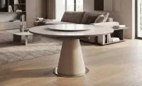 Masă Living Extensibilă CT163 cu Blat Ceramic Alb 4