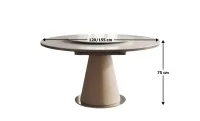 Masă Living Extensibilă CT163 cu Blat Ceramic Alb 1