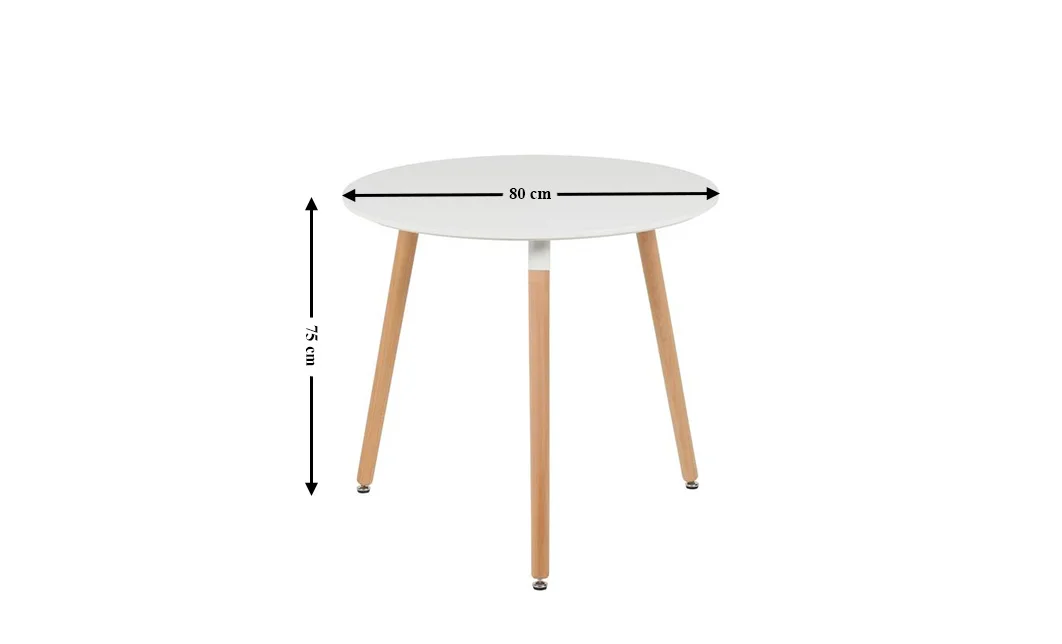 Set Masa Rotunda DT17 Alba cu 3 Scaune J900 Galbene 2