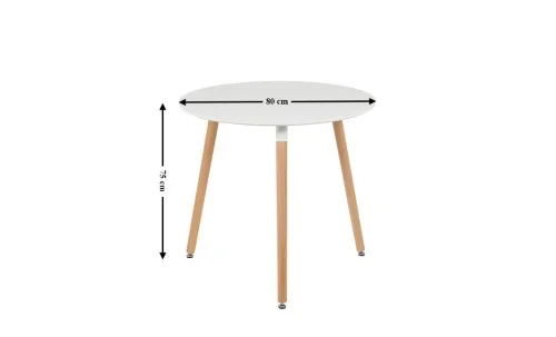 Set Masa Rotunda DT17 Alba cu 3 Scaune J900 Galbene