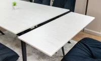 Set Masă Living Extensibilă DTM0101CS Bej cu 6 Scaune Tapițate KJC356 Galbene 4