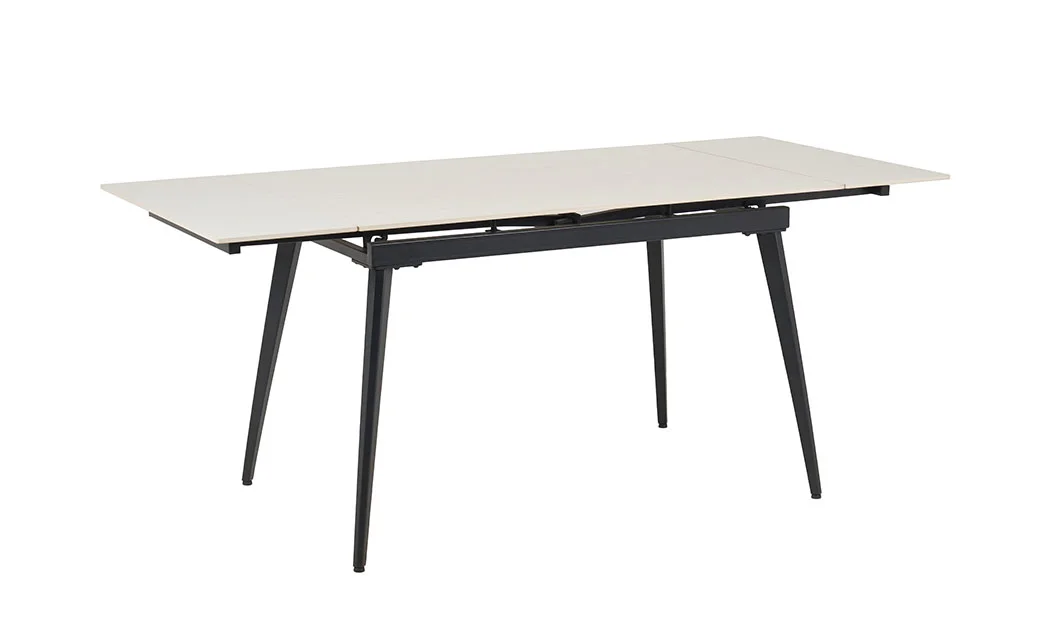 Set Masă Living Extensibilă DTM0101CS Bej cu 4 Scaune KJC0357 Negre