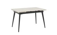 Set Masă Living Extensibilă DTM0101CS Bej cu 4 Scaune KJC0357 Negre