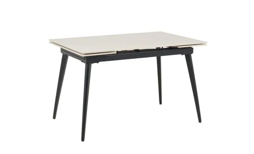 Set Masă Living Extensibilă DTM0101CS Bej cu 4 Scaune KJC0357 Negre
