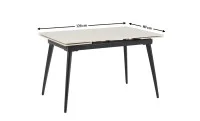 Set Masă Living Extensibilă DTM0101CS Bej cu 4 Scaune KJC0357 Negre 10