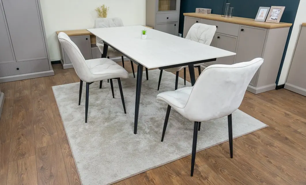 Set Masă Living Extensibilă DTM0101CS Bej cu 4 Scaune KJC0357 Bej 8