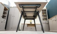 Masa Living Extensibilă Blat Ceramic DTM0101CS, Bej