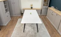 Set Masă Living Extensibilă DTM0101CS Bej cu 4 Scaune Tapițate KJC176 Verzi 6