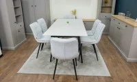 Set Masă Living Extensibilă Setul de masă extensibilă DTM0101CS cu 6 scaune DCM2001AF Bej 8