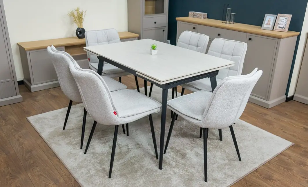 Masa Living Extensibilă Blat Ceramic DTM0101CS, Bej