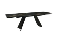 Masa Extensibila Blat Ceramic Negru/Auriu DTM0105CS 4