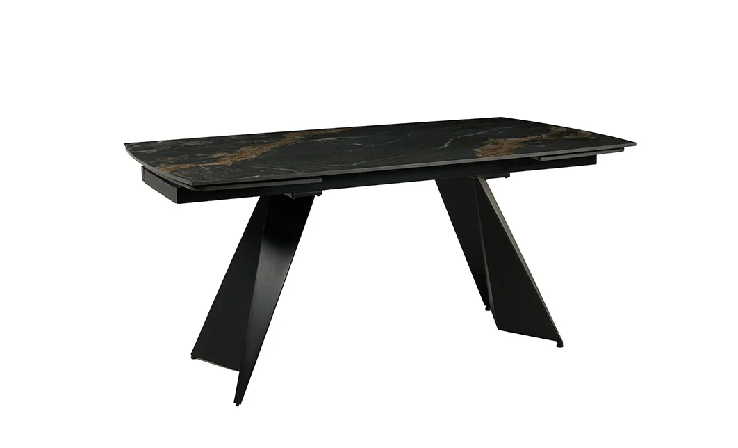 Masa Extensibila Blat Ceramic Negru/Auriu DTM0105CS 3