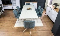 Set Masă Living Extensibilă DTM0107 Bej cu 6 Scaune DCM0104CS Gri 8