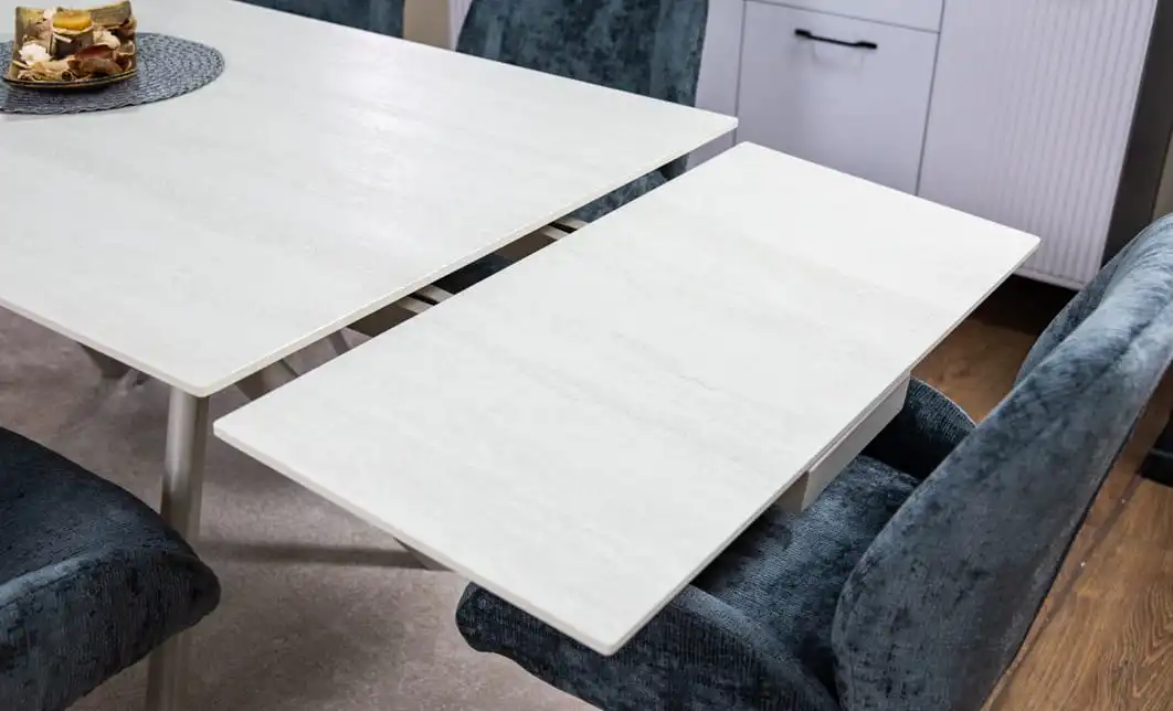 Set Masă Living Extensibilă DTM0107 Bej cu 6 Scaune DCM0104CS Gri 10