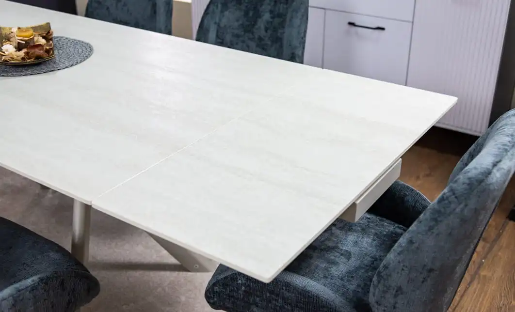 Set Masă Living Extensibilă DTM0107 Bej cu 6 Scaune DCM0104CS Gri 9