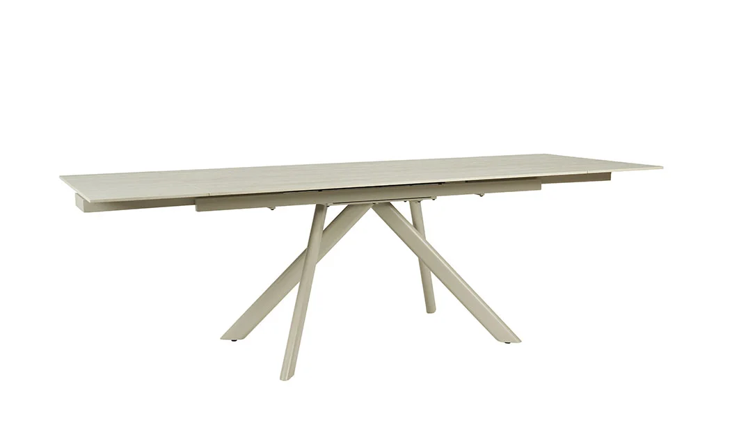 Set Masă Living Extensibilă Set Masă Extensibilă DTM0107CS Bej cu 4 Scaune Gri Deschis 3