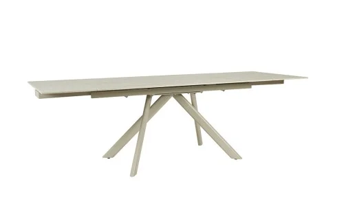 Set Masă Living Extensibilă Set Masă Extensibilă DTM0107CS Bej cu 4 Scaune Gri Deschis