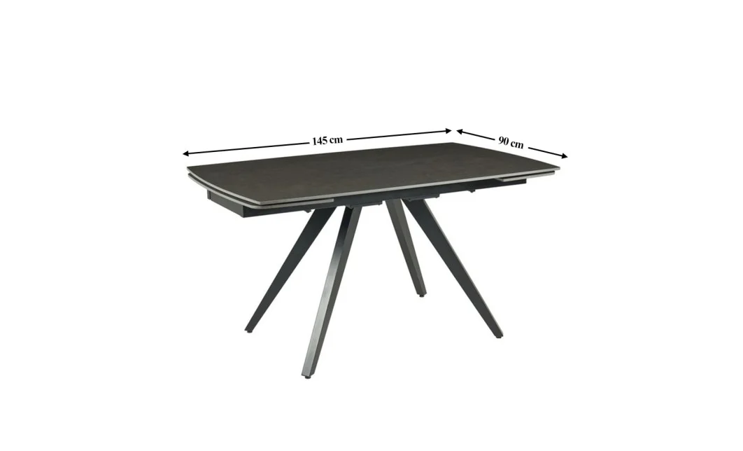 Set Masă Living Extensibilă Gri DTM0109 cu 6 Scaune Living JY6450X-M2 Gri Inchis 1