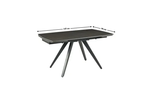 Set Masă Living Extensibilă Gri DTM0109 cu 6 Scaune Living JY6450X-M2 Gri Inchis