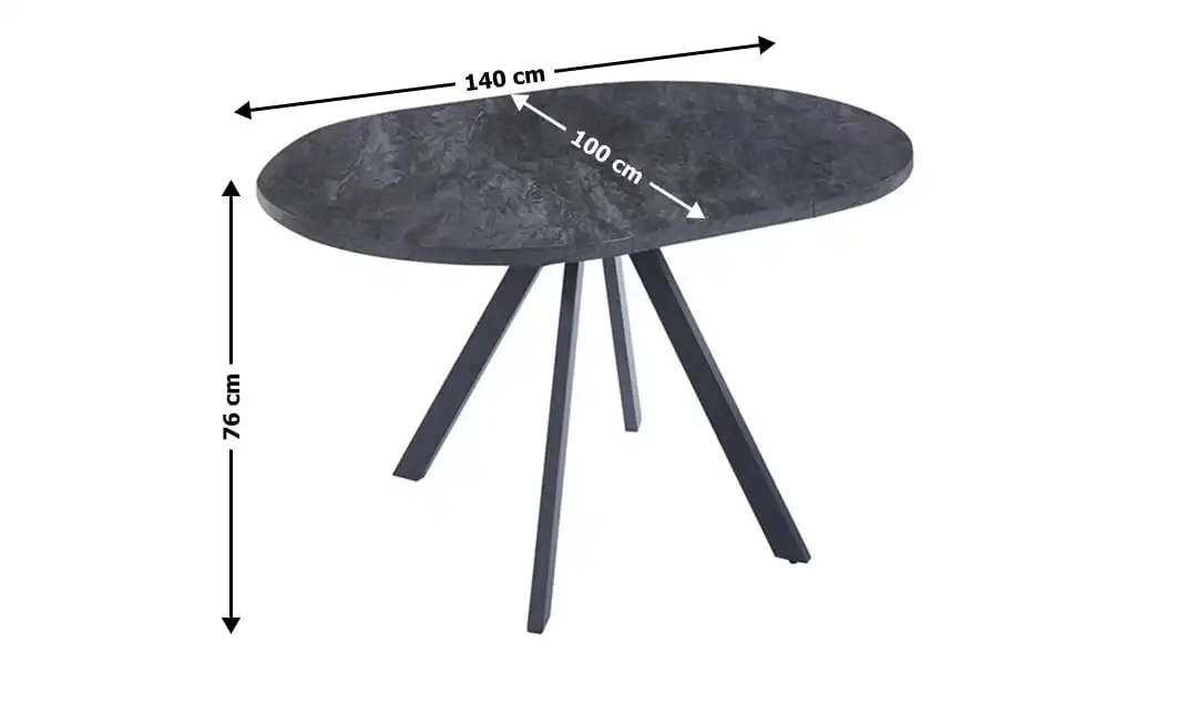 Masă Living Extensibilă DTW0902MBE Gri Ceramic 1
